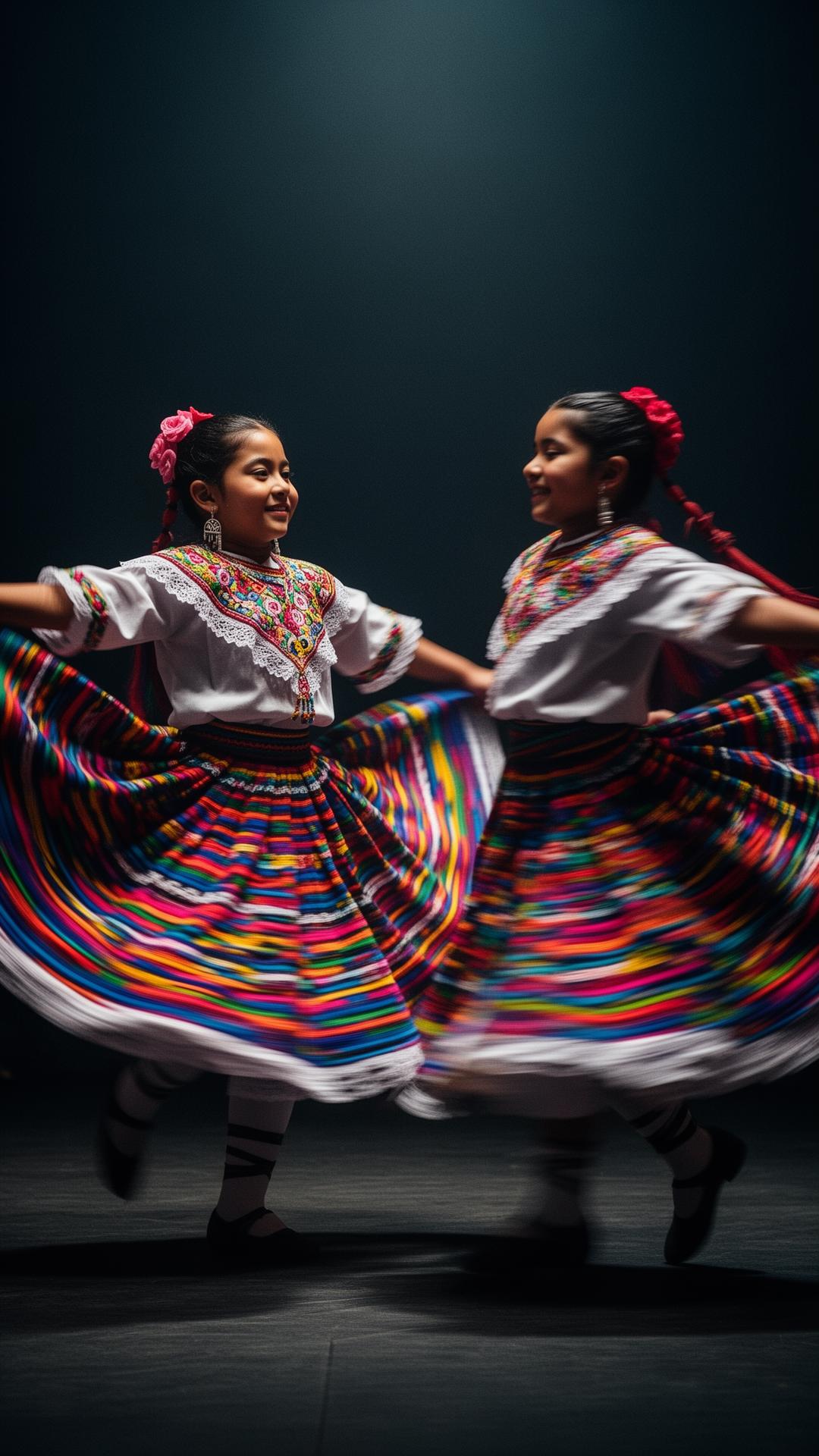Dos bailarinas en movimiento